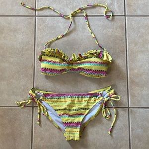 Roxy yellow bathing suit size small